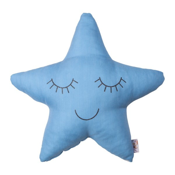Zils bērnu spilvens ar kokvilnu Mike & Co. NEW YORK Pillow Toy Star, 35 x 35 cm