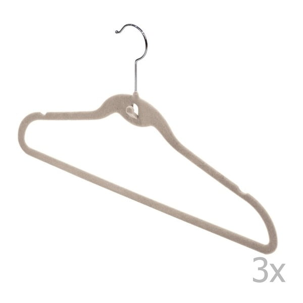 3 smilškrāsas pakaramo komplekts ar izgriezumiem un bikšu stieni Domopak Velvet-image-1