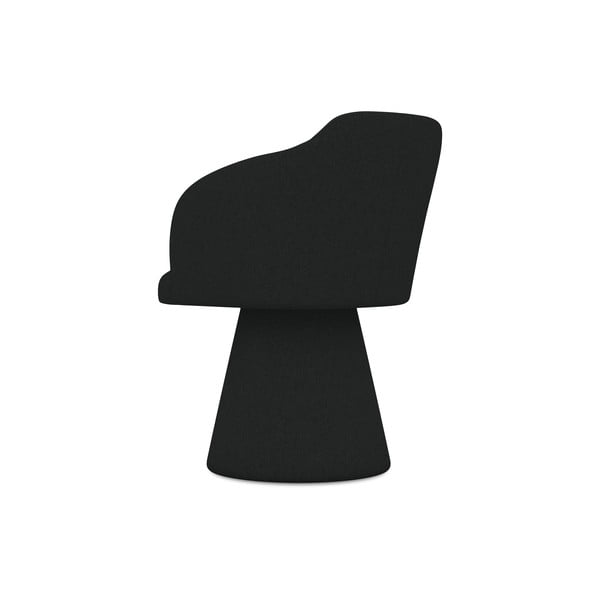 Melns polsterēts ēdamistabas krēsls Kanoa – Makamii-image-3