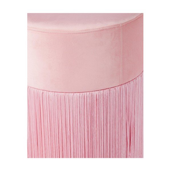 Rozā pufs ar samta pārvalku Velvet Atelier, ø 36 cm-image-3