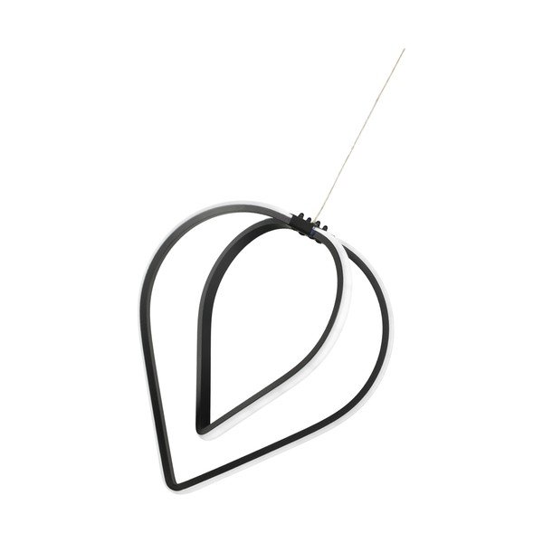 Melna metāla LED piekaramā lampa ø 33 cm Pars – Squid Lighting-image-3