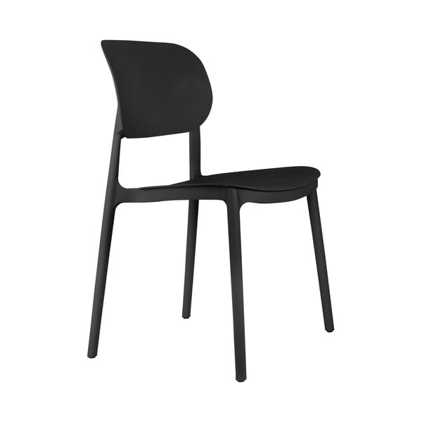 Melni plastmasas pusdienu krēsli (4 gab.) Cheer – Leitmotiv