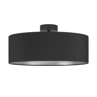 Melna griestu lampa ar sudraba detaļām Sotto Luce Tres XL, ⌀ 45 cm