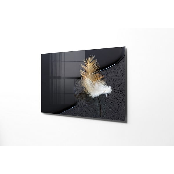 Stikla glezna 100x70 cm Feather – Wallity-image-3