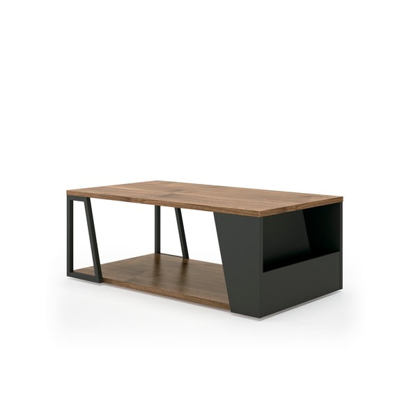 Žurnālgaldiņš ar valriekstkoka imitācijas virsmu 100x55 cm Albi – TemaHome-image-2