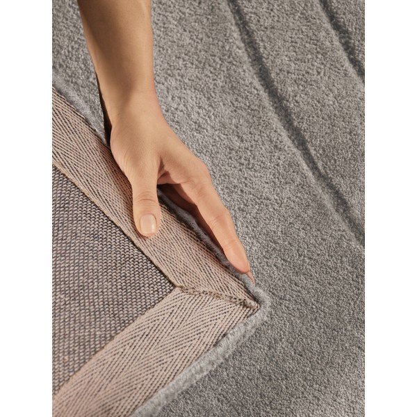 Gaiši pelēks ar rokām darināts vilnas paklājs 80x150 cm Arcura – Vikosa-image-4