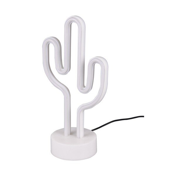 Balta LED galda lampa (augstums 29 cm) Cactus – Reality-image-2