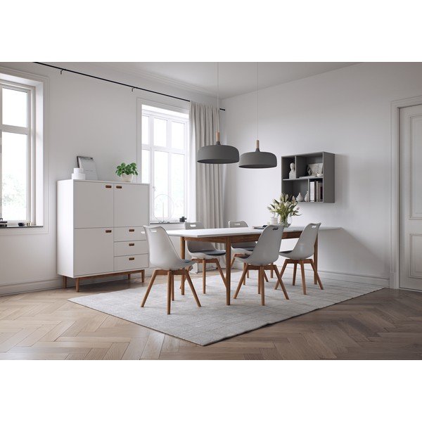 Balta augsta kumode 114x137 cm Svea – Tenzo-image-1