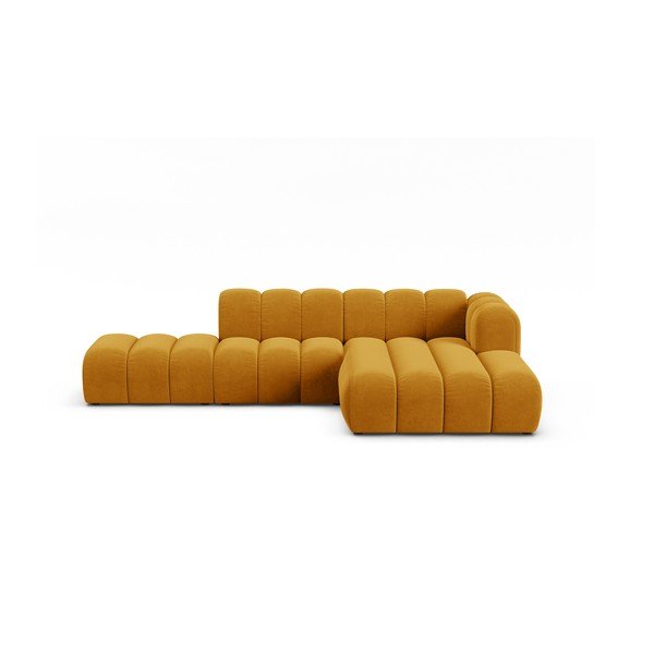 Dzeltens stūra dīvāns (ar labo stūri) Lupine – Micadoni Home