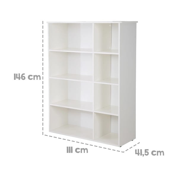 Balts bērnu grāmatu plaukts 111x146 cm Sylt – Roba-image-3