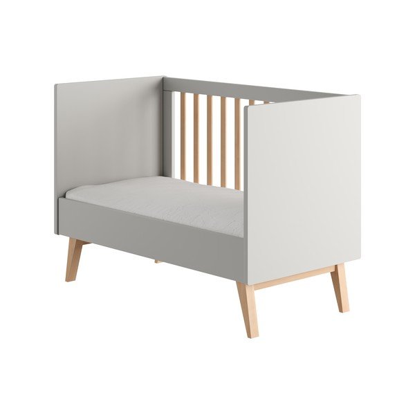 Pelēka bērnu gultiņa 60x120 cm Swing – Pinio-image-3