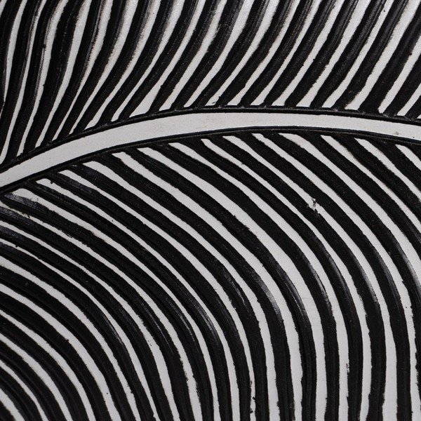 Polirezīna dekoratīva paplāte 16x37 cm B&W – Ixia-image-1