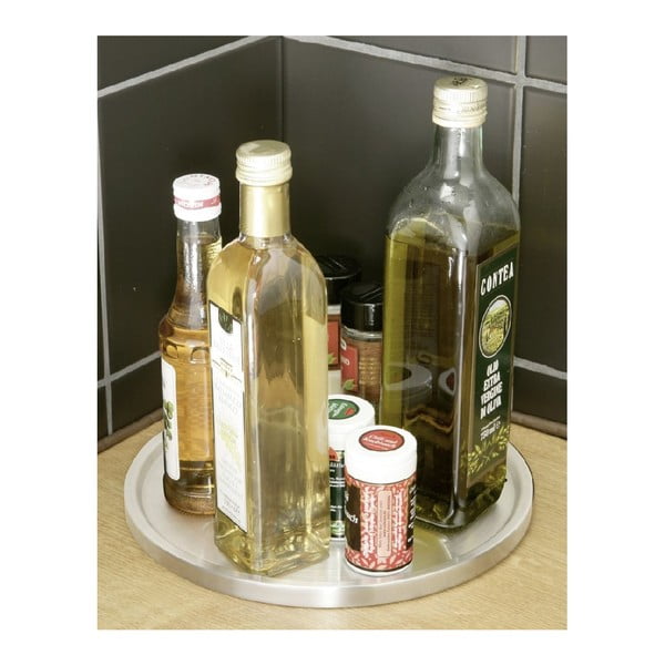 Wenko Turn Uno nerūsējošā tērauda pagrieziena galds, ø 26,5 cm-image-1