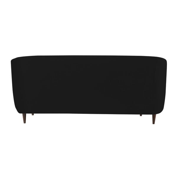 Melns samta dīvāns Kooko Home Glam, 175 cm-image-3