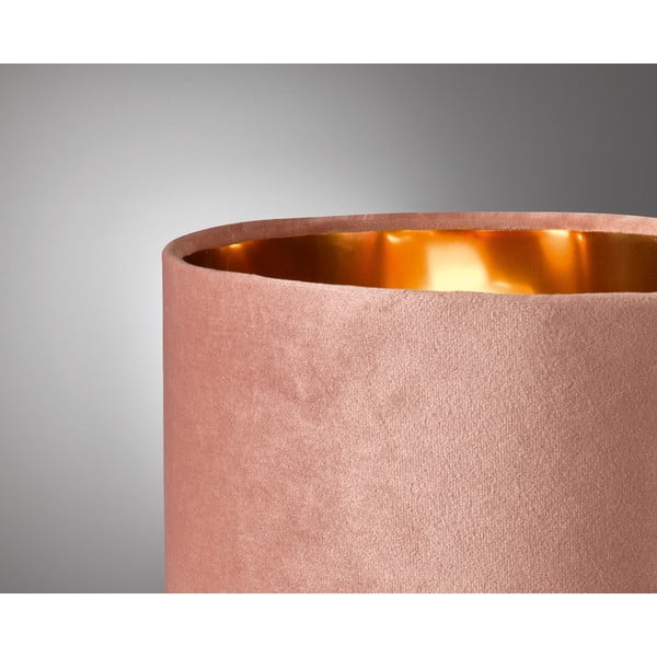 Rozā galda lampa no auduma (augstums 43 cm) Aura – Fischer & Honsel-image-1