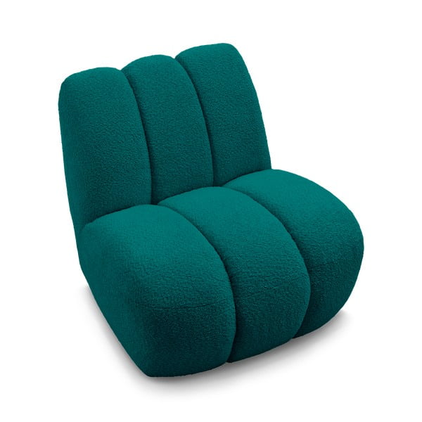Tirkīzzils atpūtas krēsls no buklē auduma Janissaire – Bobochic Paris-image-4