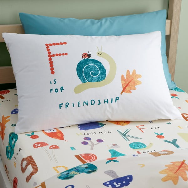 Vienguļamā bērnu gultas veļa 140x200 cm Woodland Alphabet – RHS-image-3