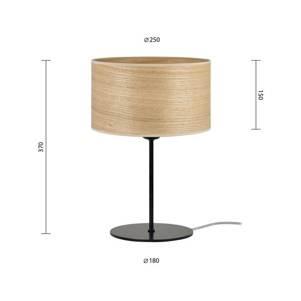 Bēša dabīgā finiera galda lampa Sotto Luce Tsuri S, ⌀ 25 cm-image-3