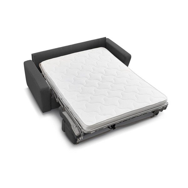 Tumši pelēks velveta salokāms dīvāns 195 cm Monaco – Bobochic Paris-image-4