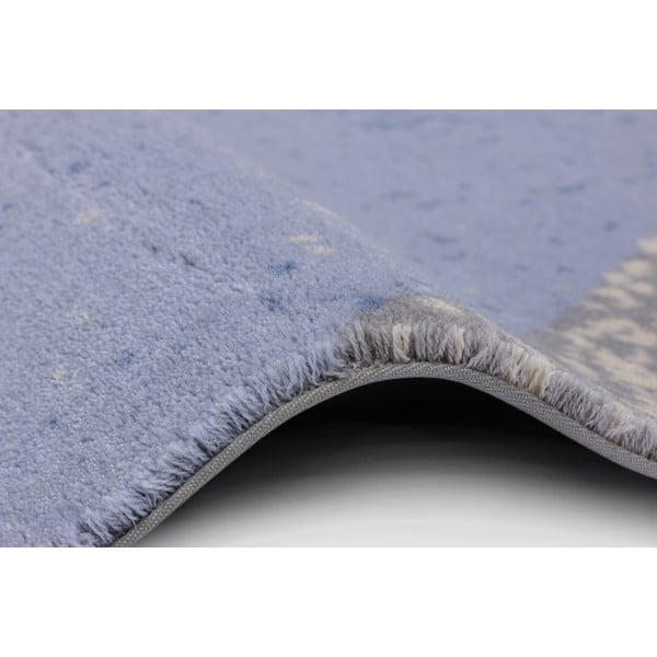 Gaiši zils vilnas paklājs 133x180 cm Folds – Agnella-image-2