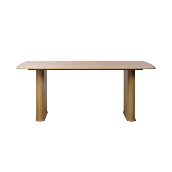 Ēdamgalds ar ozolkoka imitācijas galda virsmu 100x190 cm Nola – Unique Furniture