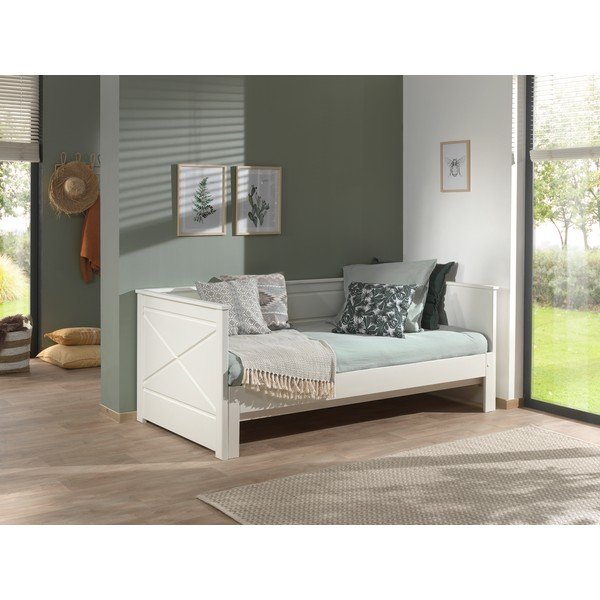 Balta izvelkama bērnu gulta 180x200/90x200 cm PINO – Vipack-image-4