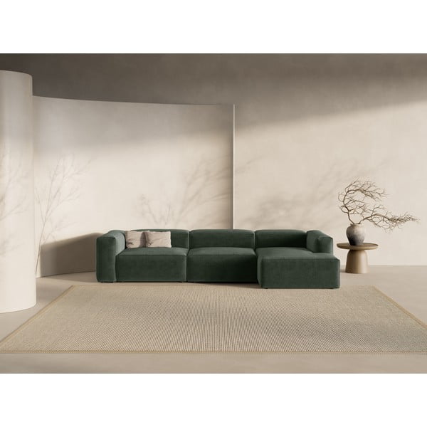 Zaļš stūra dīvāns (ar labo stūri/ar zvilni) Bergamo – Cosmopolitan Design-image-1
