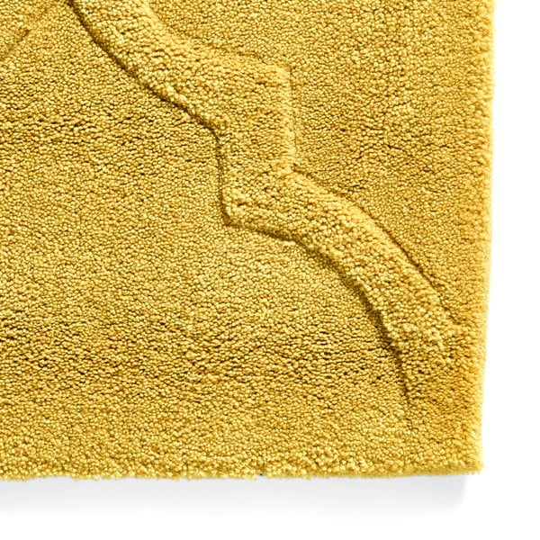 Dzeltens ar rokām darināts paklājs Think Rugs Hong Kong Puro Yellow, 120 x 170 cm-image-4