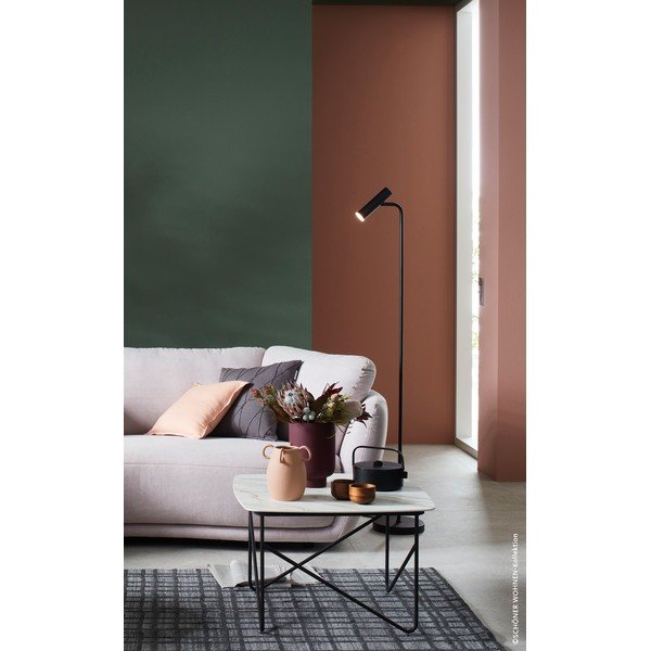 Melna LED stāvlampa ar regulējamu spilgtumu (augstums 154 cm) Stina – Fischer & Honsel-image-1