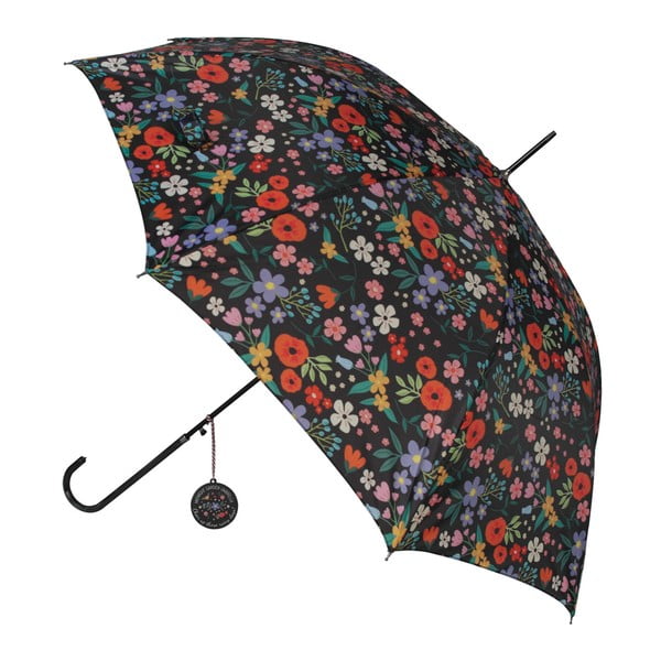 Melns lietussargs ar krāsainām detaļām Ziets, ⌀ 100 cm