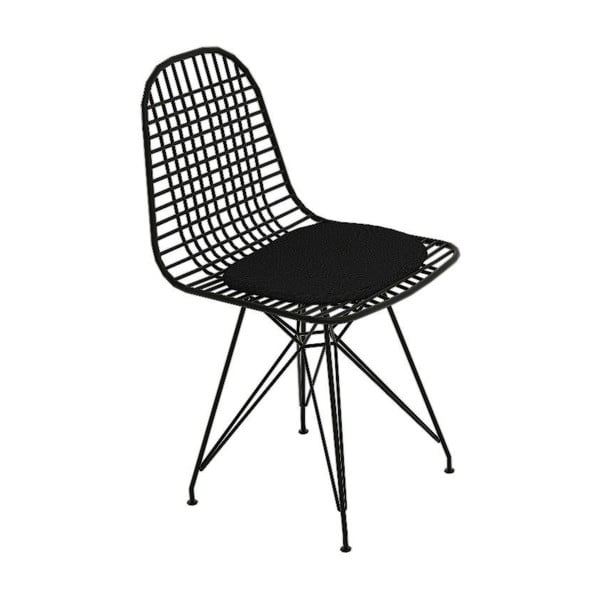 Melni metāla pusdienu krēsli (2 gab.) Kafes – Kalune Design
