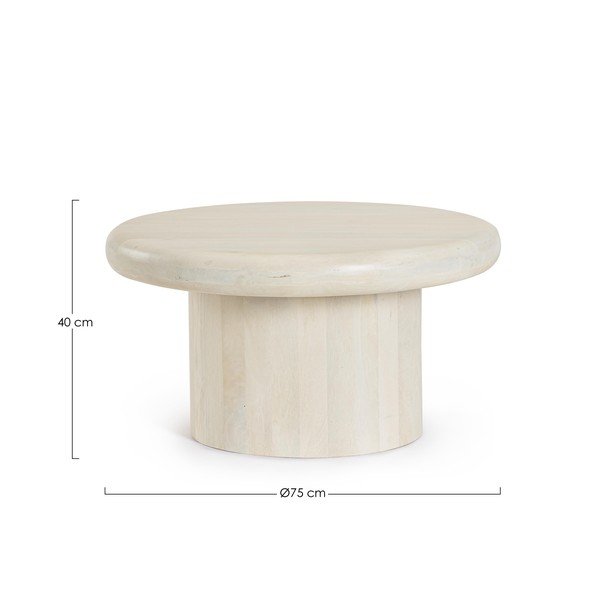 Krēmkrāsas mango masīvkoka apaļš žurnālgaldiņš ø 75 cm Lopez – Bizzotto-image-4