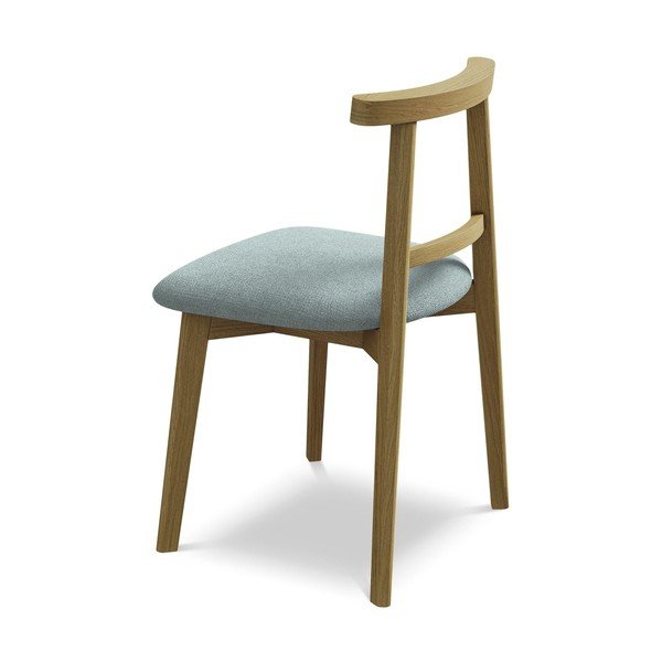 Zils masīvkoka pusdienu krēsls Ohelo – Makamii-image-3