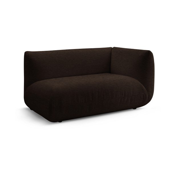 Tumši brūns velveta modulārais dīvāns (ar labo stūri) Lecomte – Bobochic Paris-image-2
