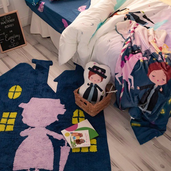 Tumši zils bērnu paklājs 120x160 cm Nanny – Mr. Fox-image-1