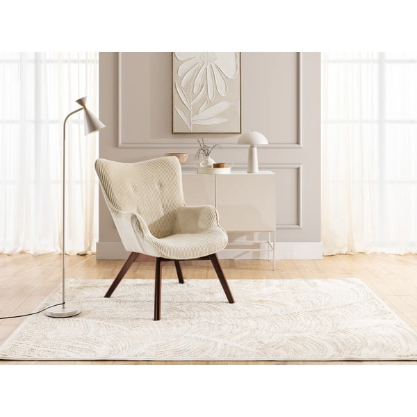 Bēšs velveta atpūtas krēsls Niko – Ropez-image-4