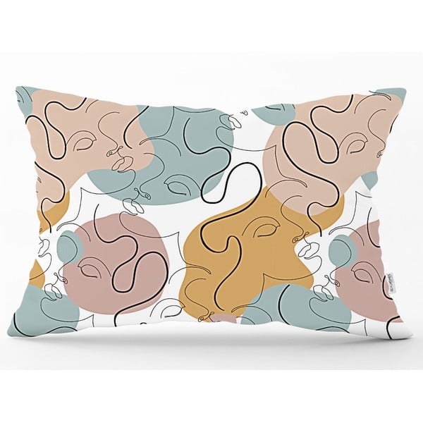 Spilvendrāna Minimalist Cushion Covers Drawing Art Rectangle, 35 x 55 cm