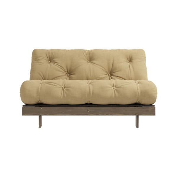 Sinepju dzeltens/bēšs izvelkamais dīvāns 140 cm Roots – Karup Design