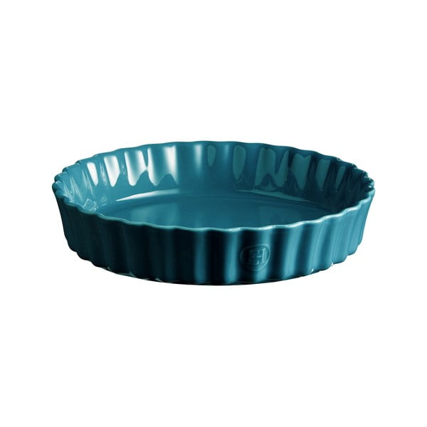 Tirkīza zila keramikas kūku veidne Emile Henry, ⌀ 24 cm