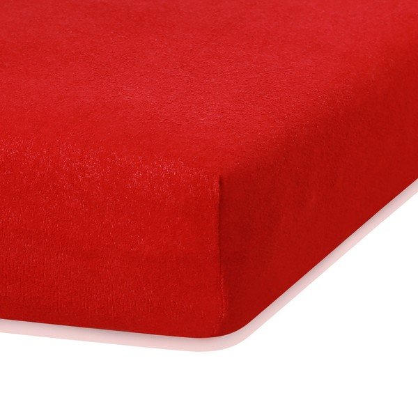 Sarkans elastīgs palags divguļamai gultai AmeliaHome Ruby Siesta, 200/220 x 200 cm-image-1