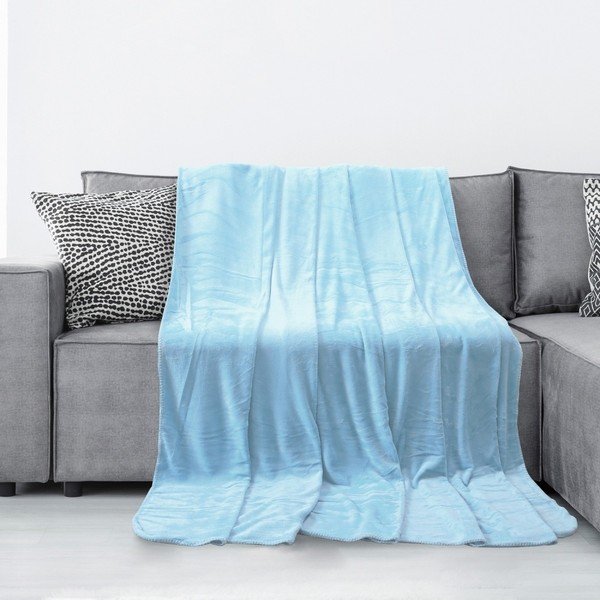 Gaiši zila mikrošķiedras sega AmeliaHome Tyler, 170 x 200 cm-image-1