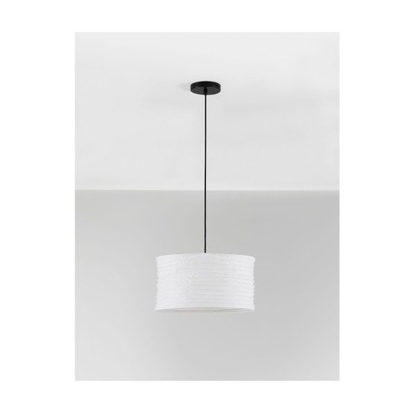 Balta lina piekaramā lampa ø 38 cm Linnet – Nova Luce-image-3