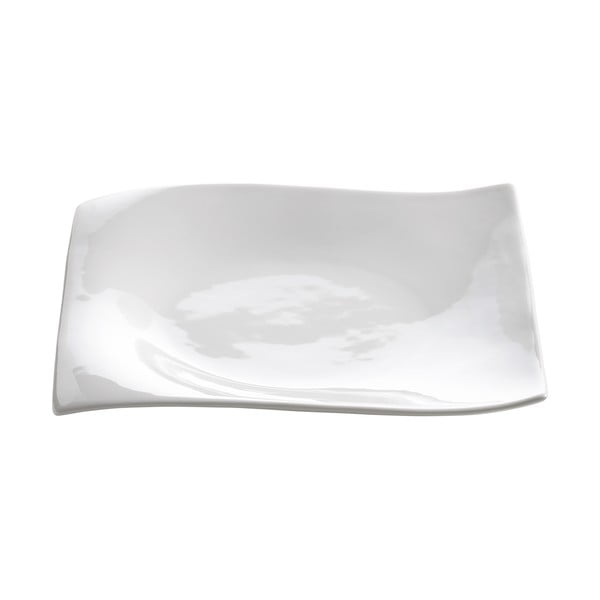Balts porcelāna deserta šķīvis Maxwell & Williams Motion, 20 x 20 cm