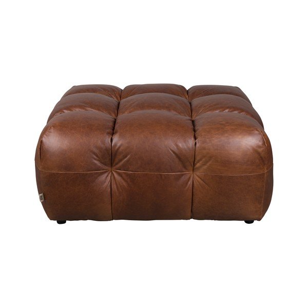 Brūns ādas modulārais kāju soliņš Hackman – Dutchbone