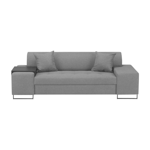 Gaiši pelēks dīvāns ar melnām kājām Cosmopolitan Design Orlando, 220 cm