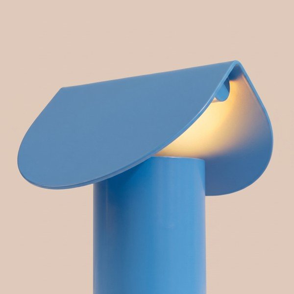 Gaiši zila alumīnija LED galda lampa (augstums 15 cm) BISCUIT – Thoro-image-2