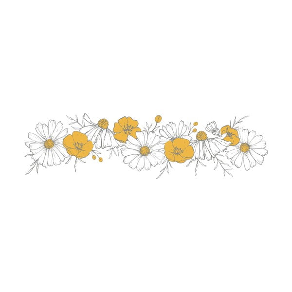 Bērnu uzlīme 64x18 cm Flowers Braid – Lilipinso