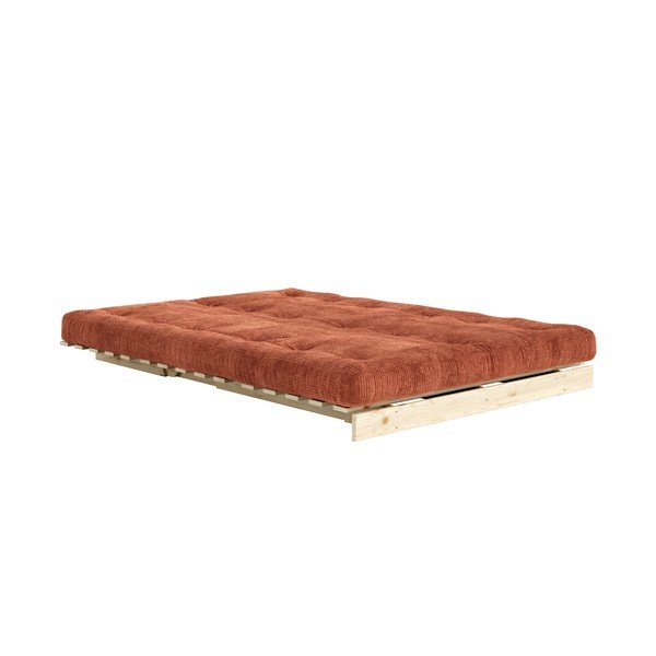 Terakotas oranžs velveta salokāms dīvāns 140 cm Roots – Karup-image-1