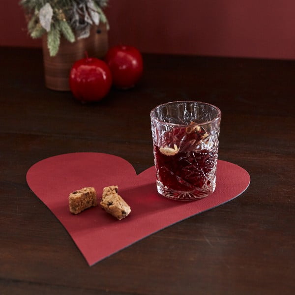 Galda paliktnis no ekoloģiskās ādas 30x30 cm Heart Nupo – LIND DNA-image-1