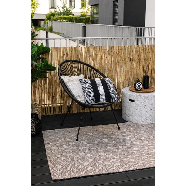 Krēmkrāsas divpusējs āra paklājs no pārstrādātas plastmasas Green Decore Solitaire, 120 x 180 cm-image-2